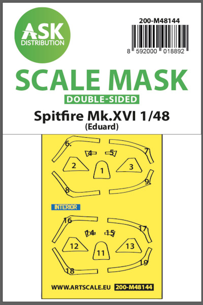 Masking Set Spitfire MKXVI (Eduard) Double Sided 200-M48144
