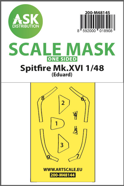 Masking Set Spitfire MKXVI Eduard) Single Sided 200-M48145