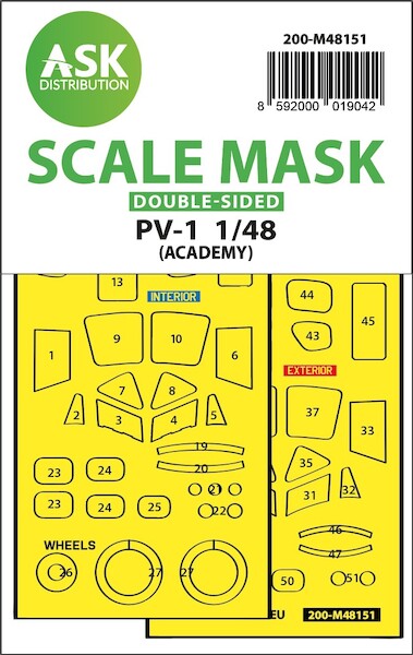 Masking Set PV1 Ventura (Revell/Academy) Double Sided 200-M48151