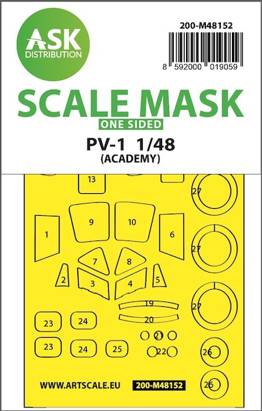 Masking Set PV1 Ventura (Revell/Academy)Single Sided  200-M48152