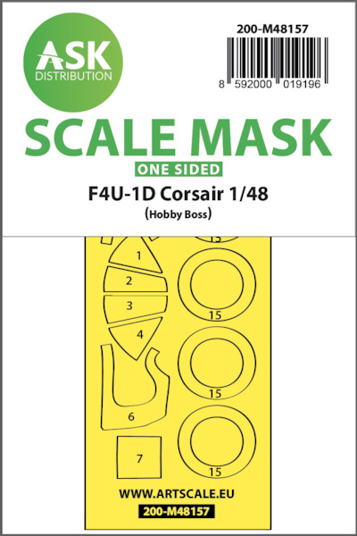 Masking Set F4U-1D Corsair (Hobby Boss) Single Sided  200-M48157