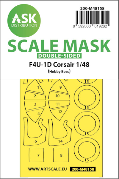 Masking Set F4U-1D Corsair (Hobby Boss) Double Sided  200-M48158