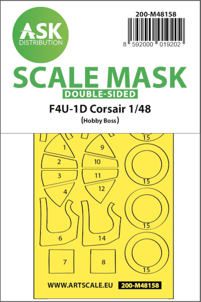 Masking Set F4U-1D Corsair (Hobby Boss) Double Sided 200-M48158