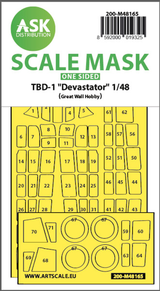 Masking Set TBD-1 Devastator (Great Wall Hobby) Single Sided 200-M48165