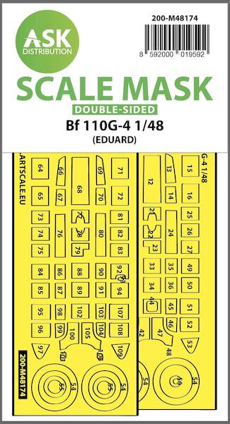 Masking Set Messerschmitt BF110G-4 (Eduard) Double Sided 200-M48174
