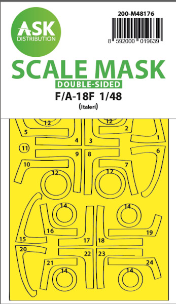 Masking Set F/A18F Super Hornet (Italeri) Double Sided 200-M48176