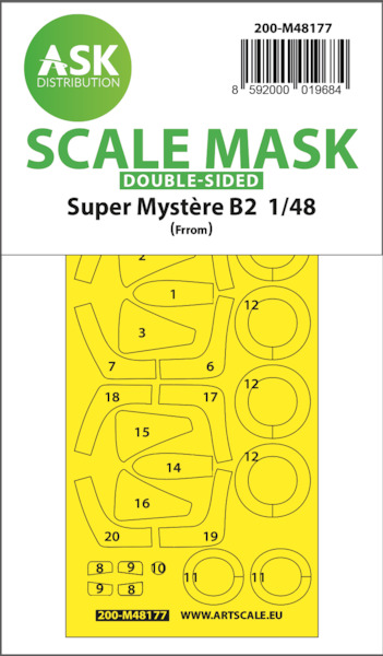 Masking Set Super Mystere B2 (Frrom) Double  Sided  200-M48177