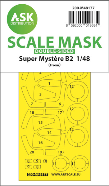 Masking Set Super Mystere B2 (Frrom) Double Sided 200-M48177