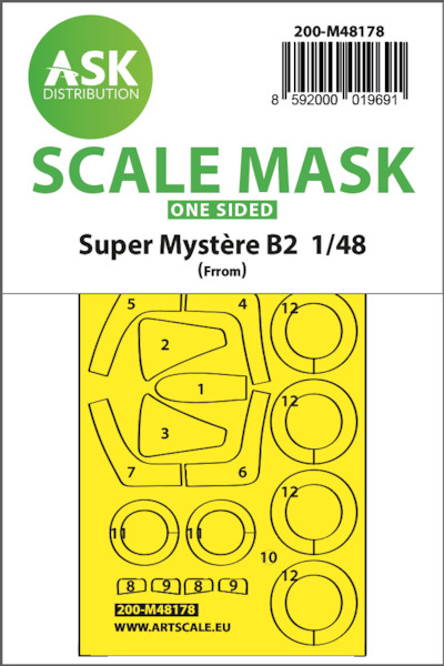 Masking Set Super Mystere B2 (Frrom) Single Sided  200-M48178
