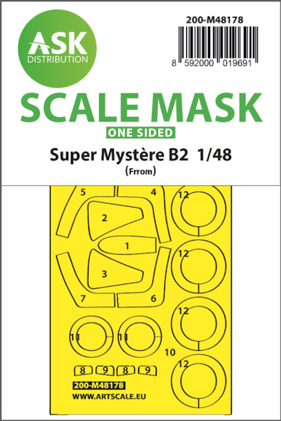 Masking Set Super Mystere B2 (Frrom) Single Sided 200-M48178