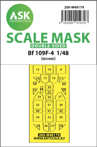 Masking Set Messerschmitt Bf109F (Eduard) Double Sided  200-M48179