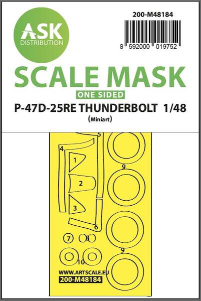 Masking Set Republic P47D-25 Thunderbolt (MiniArt) Single Sided  200-M48184