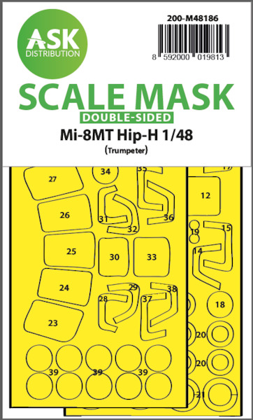 Masking Set Mil Mi8MT Hip H (Trumpeter) Double Sided  200-M48186