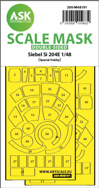 Masking Set Siebel Si204E (Special Hobby) Double Sided  200-M48191