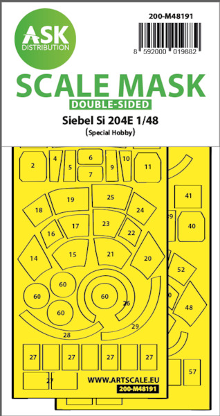 Masking Set Siebel Si204E (Special Hobby) Double Sided 200-M48191