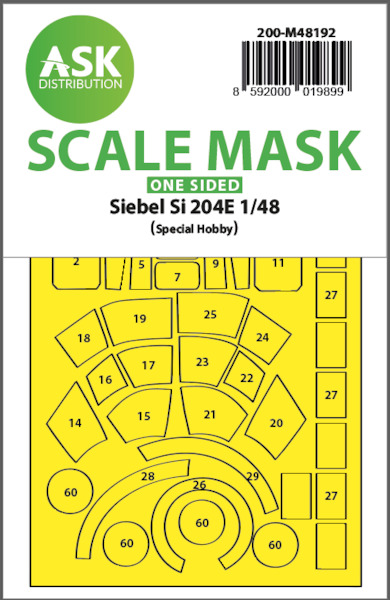 Masking Set Siebel Si204E (Special Hobby) Single Sided  200-M48192