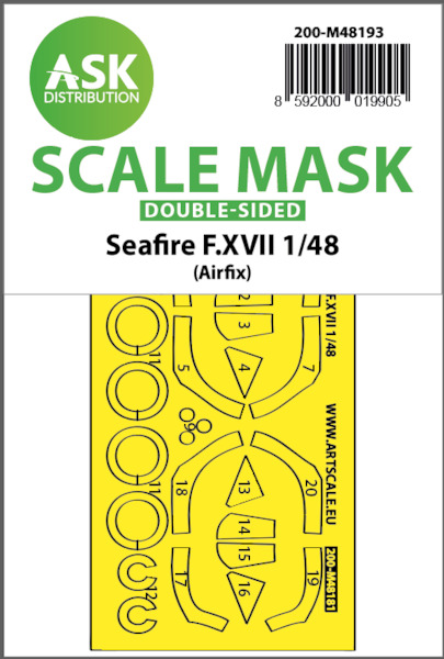 Masking Set Supermarine Spitfire F. Mk.XVII (Airfix) Double Sided 200-M48193