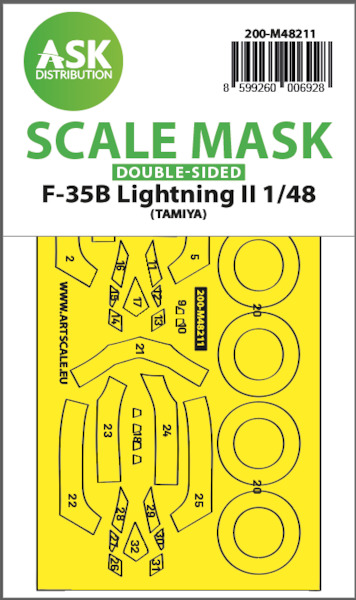 Masking Set F35B Lightning II  canopy and wheels (Tamiya) - Double Sided  200-M48211