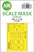Masking Set Grumman FM1 Wildcat canopy and wheels (Eduard) - Single Sided 200-M48215