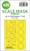 Masking Set Sukhoi Su27UB Flanker C Canopy, Wheels (Kitty Hawk) Single Sided 200-M48235