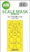 Masking Set Sukhoi Su17M3-M4 Fitter  Canopy, Wheels (Kitty Hawk) Single Sided 200-M48237
