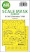 Masking Set B24J Liberator Canopy, Turrets, Other Glasing (Hobby Boss) Single Sided 200-M48248