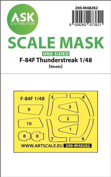 Masking Set F84F Thunderstreak Canopy (Kinetic) Single Sided 200-M48282