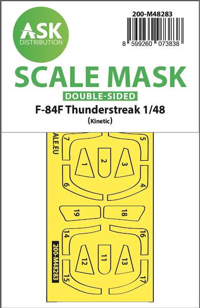 Masking Set F84F Thunderstreak  Canopy (Kinetic) Double Sided  200-M48283