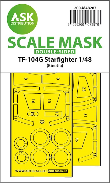 Masking Set TF104G Starfighter Canopy and wheels (Kinetic) Double Sided 200-M48287