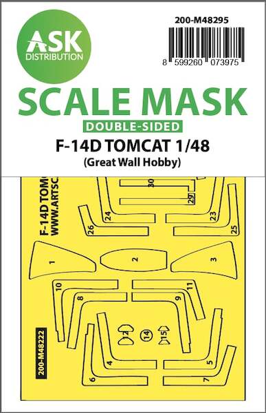 Masking Set F14D Tomcat Canopy (Great Wall Hobby) Double Sided 200-M48295