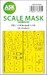 Masking Set PBJ-1J Mitchell Canopy and other glassparts (Hong Kong Models ) Single Sided 200-M48302