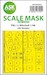 Masking Set PBJ-1J Mitchell Canopy and other glassparts (Hong Kong Models ) Single Sided 200-M48302