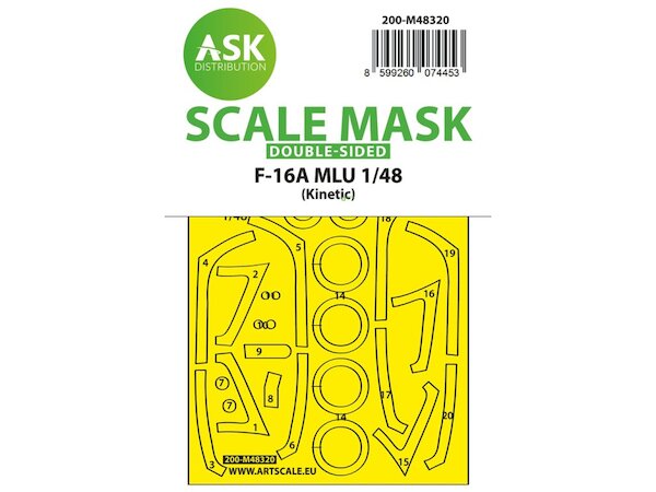 Masking Set F16A MLU Canopy Double Sided (Kinetic)  200-M48320
