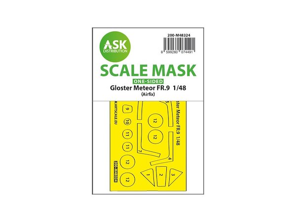 Masking Set Meteor FR9  Canopy Single Sided (Airfix)  200-M48324