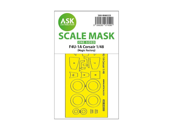 Masking Set F4U-1A Corsair  Canopy Single Sided (Magic Factory)  200-M48325