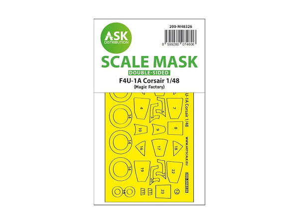 Masking Set F4U-1A Corsair  Canopy Double Sided (Magic Factory)  200-M48326