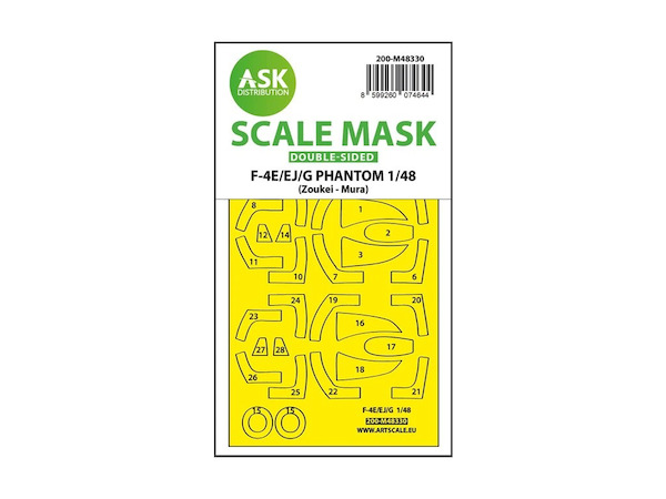 Masking Set F4E/EJ/G Phantom Canopy Double Sided (Zoukei Mura)  200-M48330
