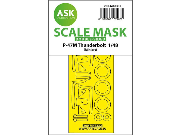 Masking Set P47M Thunderbolt Double Sided (MiniArt)  200-M48332