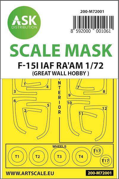 Masking Set F15I "Ra'am Israeli AF (Great Wall Hobby) 200-M72001