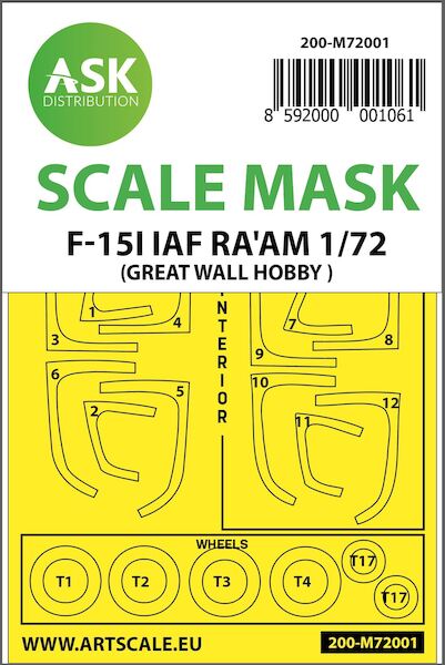 Masking Set F15I "Ra'am Israeli AF  (Great Wall Hobby)  200-M72001