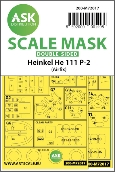 Masking Set Heinkel He111P-2 (Airfix) Double sided  200-M72017