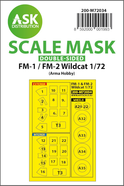 Masking Set FM1/FM2 Wildcat (Arma) Single sided 200-M72034