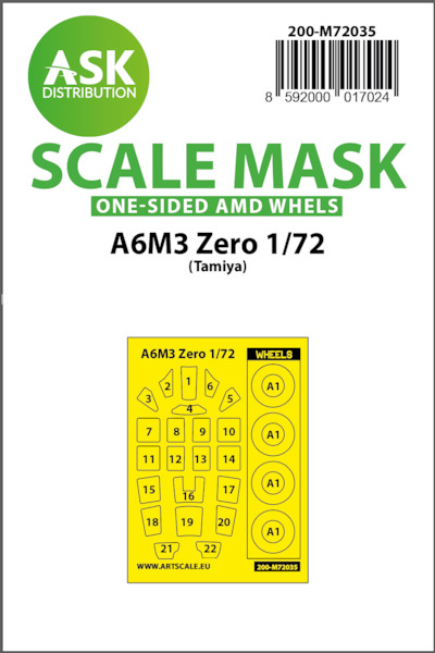 Masking Set A6M3 Zero (Tamiya) Single sided  200-M72035