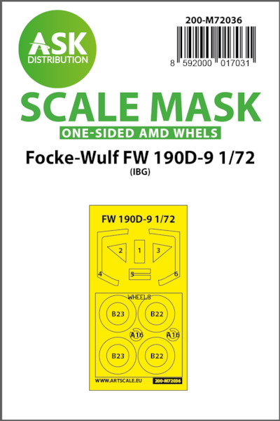 Masking Set Focke Wulf FW190D-9 (IBG) Single sided  200-M72036