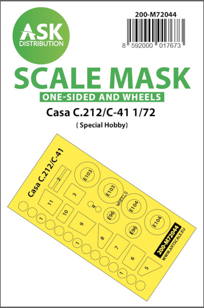 Masking Set CASA C212/C41 Aviocar Glassparts (Special Hobby)  Single sided  200-M72044