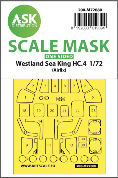 Masking Set Westland Sea King HC4 (Airfix) Single Sided 200-M72080