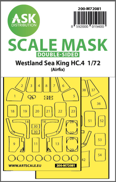 Masking Set Westland Sea King HC4 (Airfix) Double Sided 200-M72081