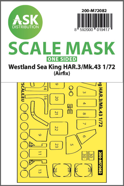 Masking Set Westland Sea King HAR.3 MK43 (Airfix) Single Sided  200-M72082