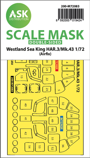 Masking Set Westland Sea King HAR.3 MK43 (Airfix) Double Sided 200-M72083