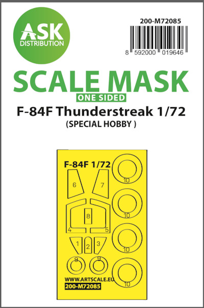 Masking Set F84F Thunderstreak (Special Hobby) Single Sided 200-M72085
